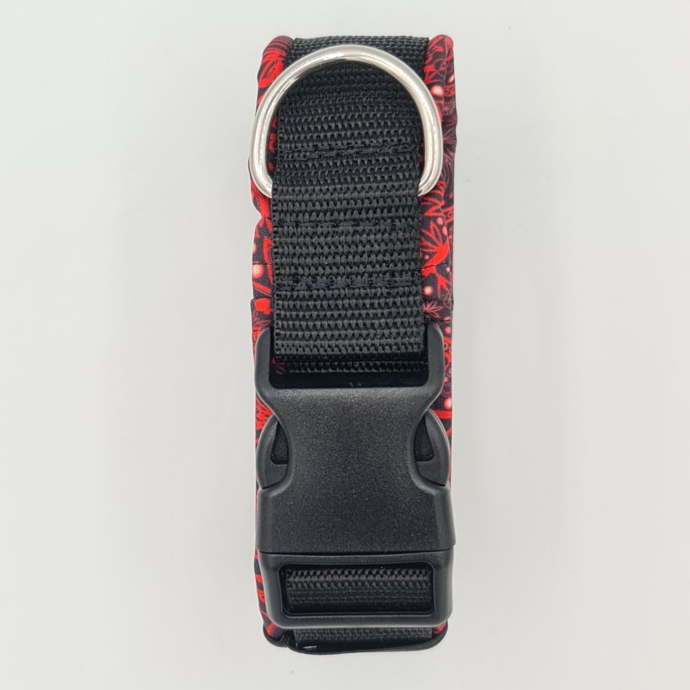 Halsband schwarz & rot